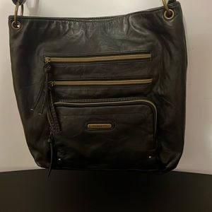 Black leather purse